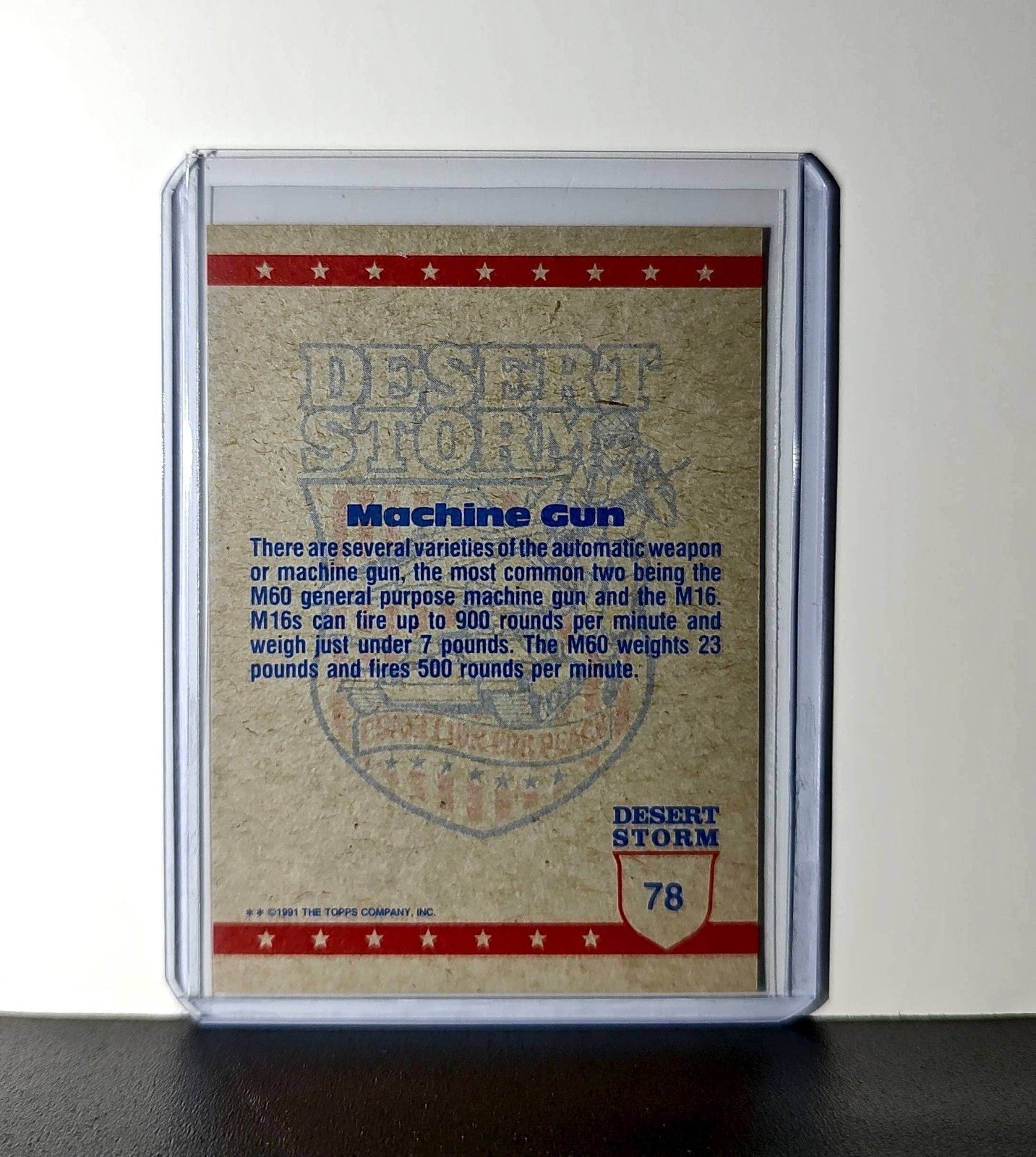 Machine Guns Ready 1991 Topps Desert Storm #78 Card