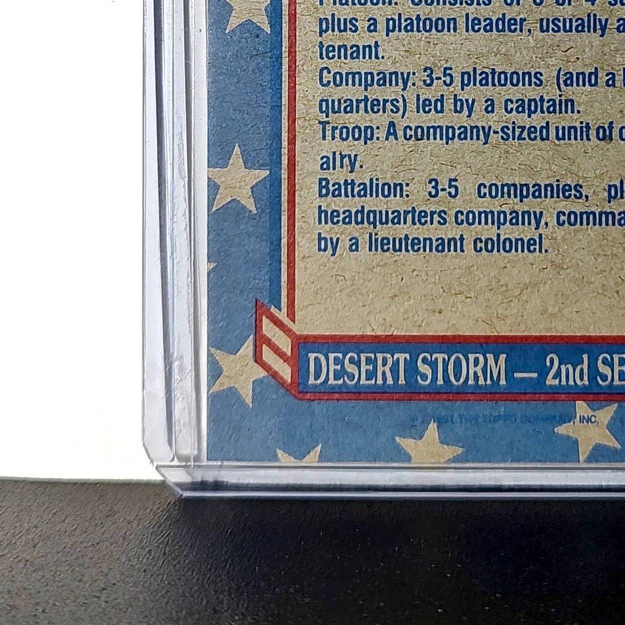 Unit Sizes – A 1991 Topps Desert Storm #141 Card