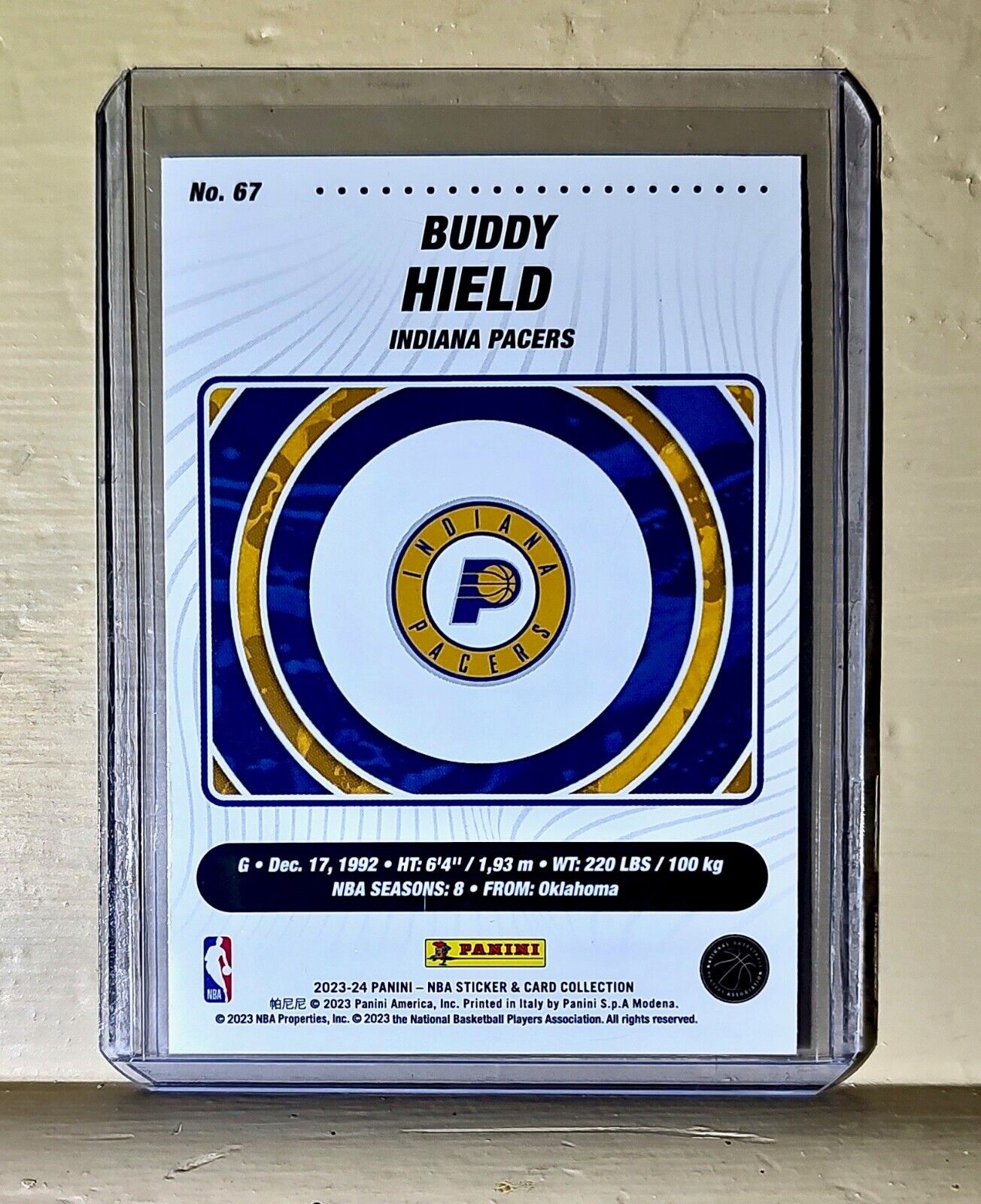 Buddy Hield 2023-24 Panini NBA Basketball #67 Card Indiana Pacers