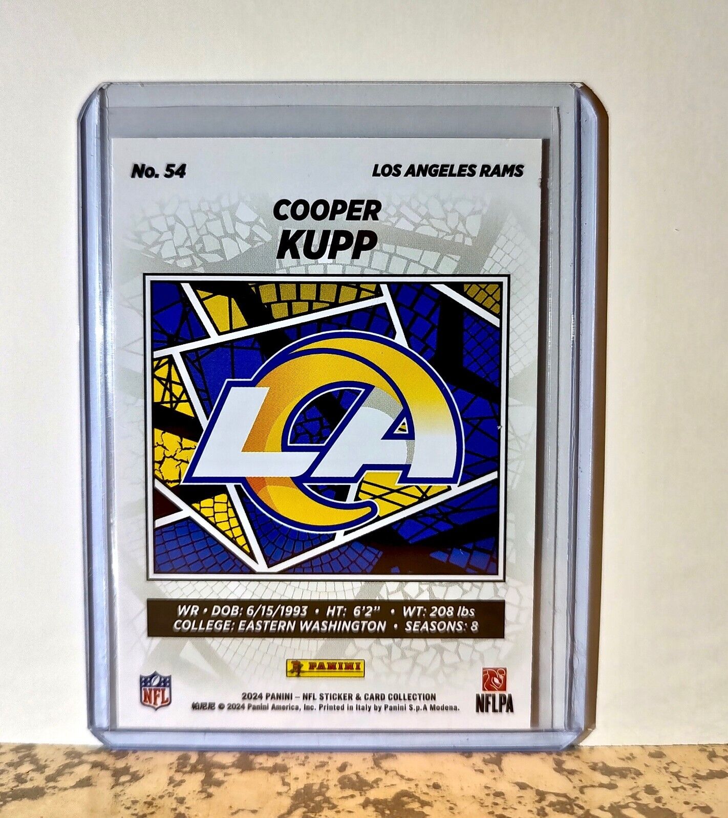 Cooper Kupp 2024 Panini NFL #54 Silver Foil Sticker Card Los Angeles Rams