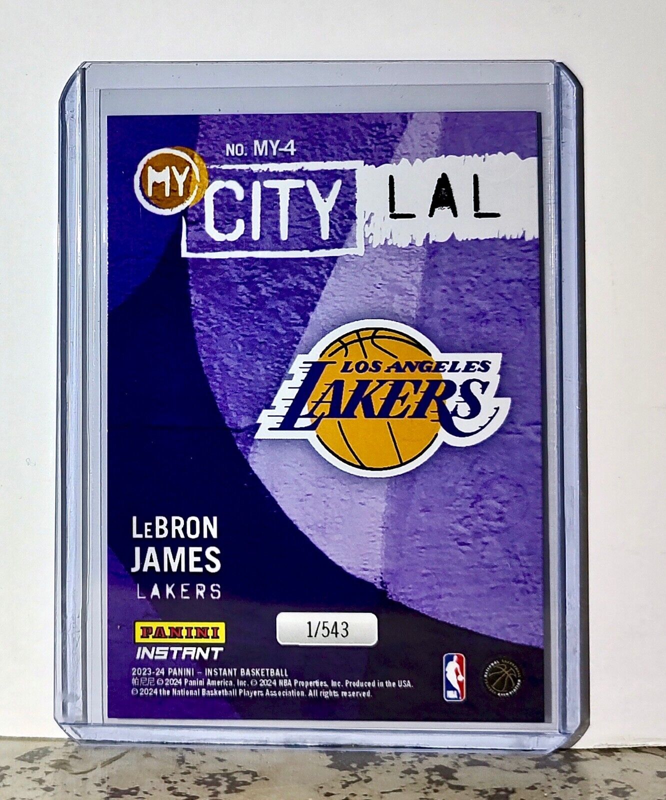 LeBron James 2023-24 Panini NBA #4 MyCity Basketball Card LA Lakers 1/543