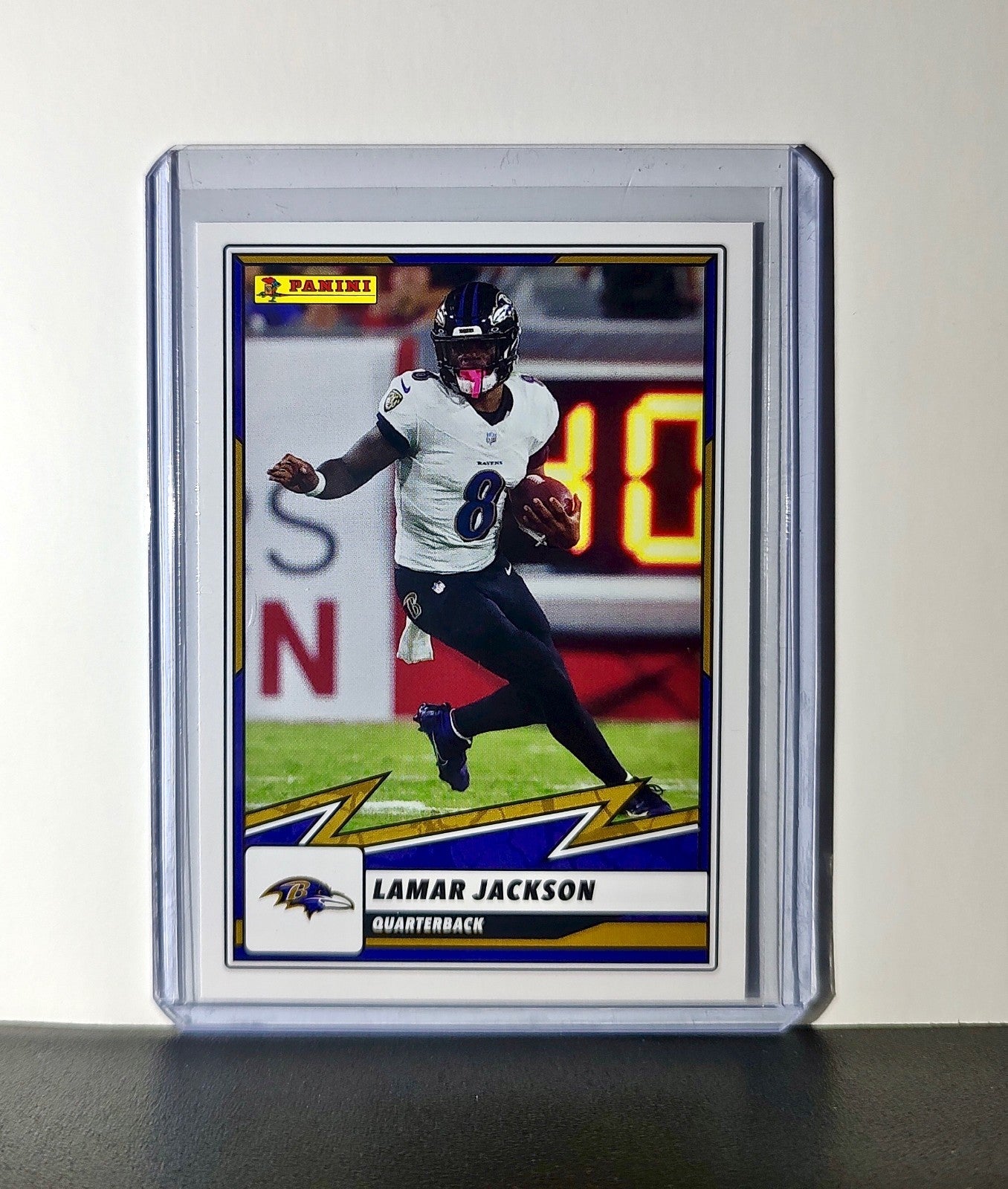 Lamar Jackson 2025 Panini NFL #38 Sticker Card Baltimore Ravens