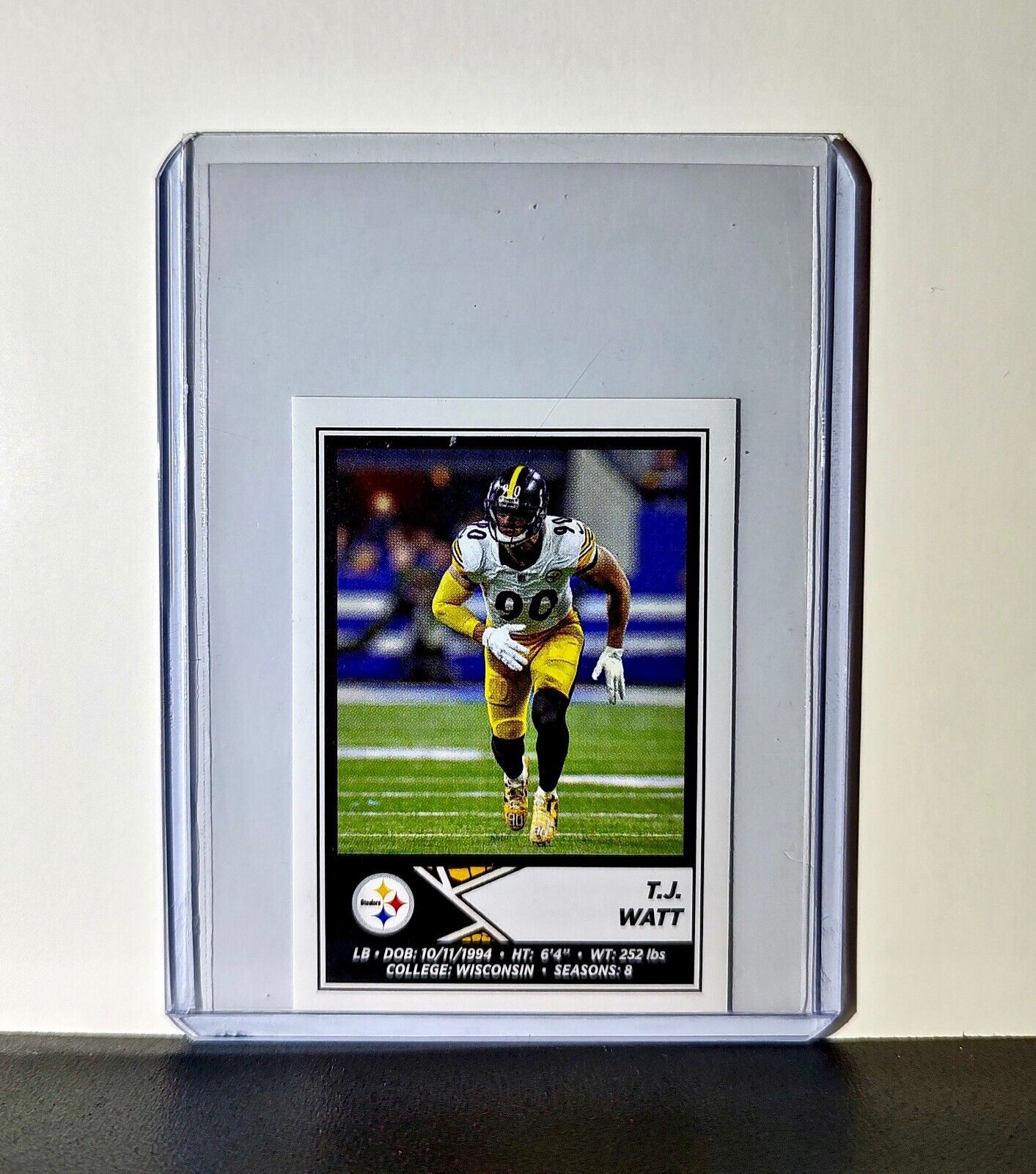 T.J. Watt 2024 Panini NFL Sticker #162 Pittsburgh Steelers