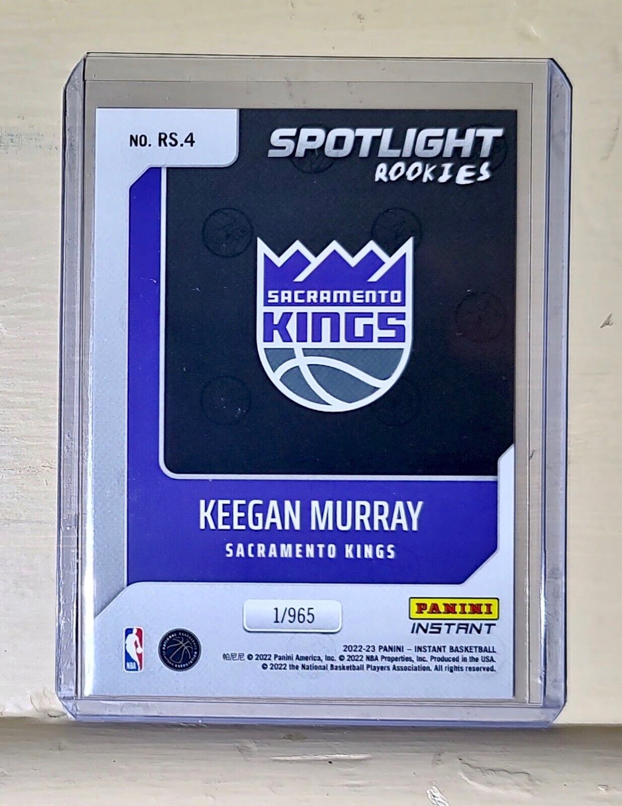 Keegan Murray 2022-23 Panini NBA #4 Spotlight Rookies Card 1/965