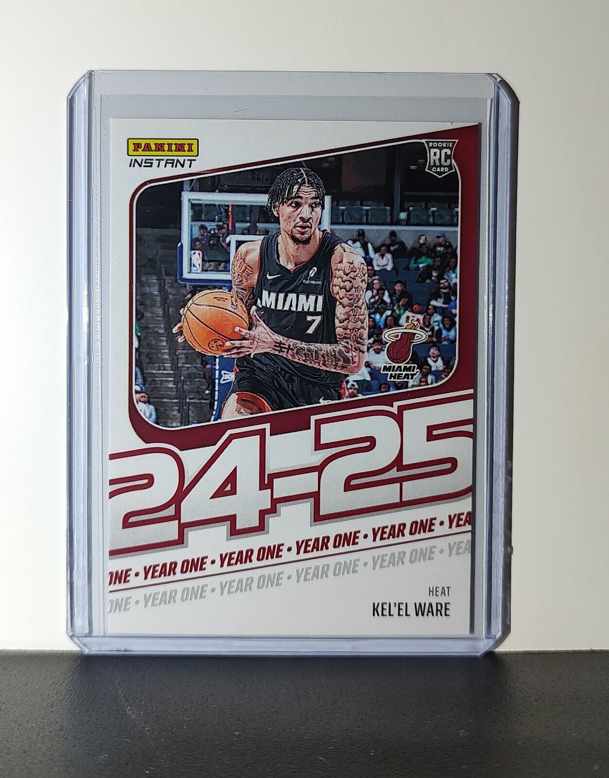 Kel'el Ware Rookie Card 2024-25 Panini Year One #13 Basketball Miami Heat 1/613