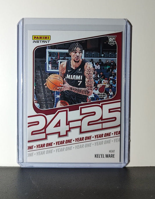 Kel'el Ware Rookie Card 2024-25 Panini Year One #13 Basketball Miami Heat 1/613