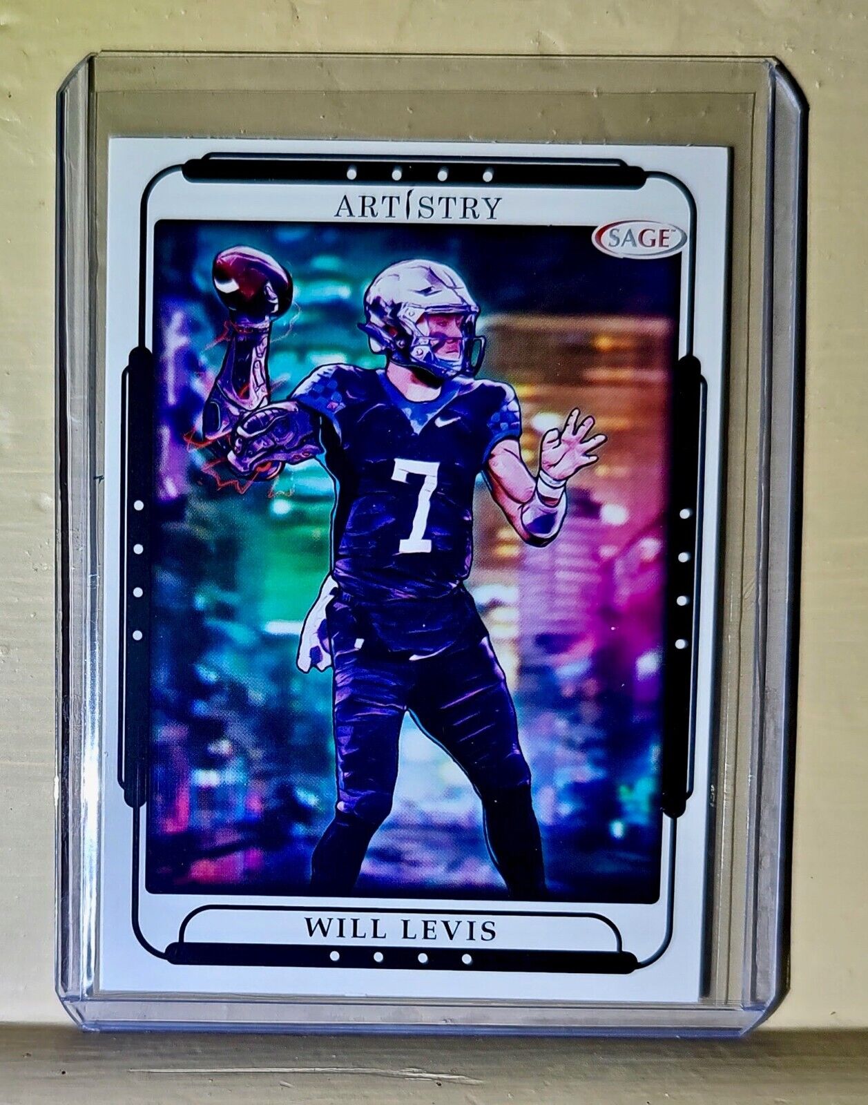 Will Levis 2023 SAGE NFL Artistry Football #124 Card