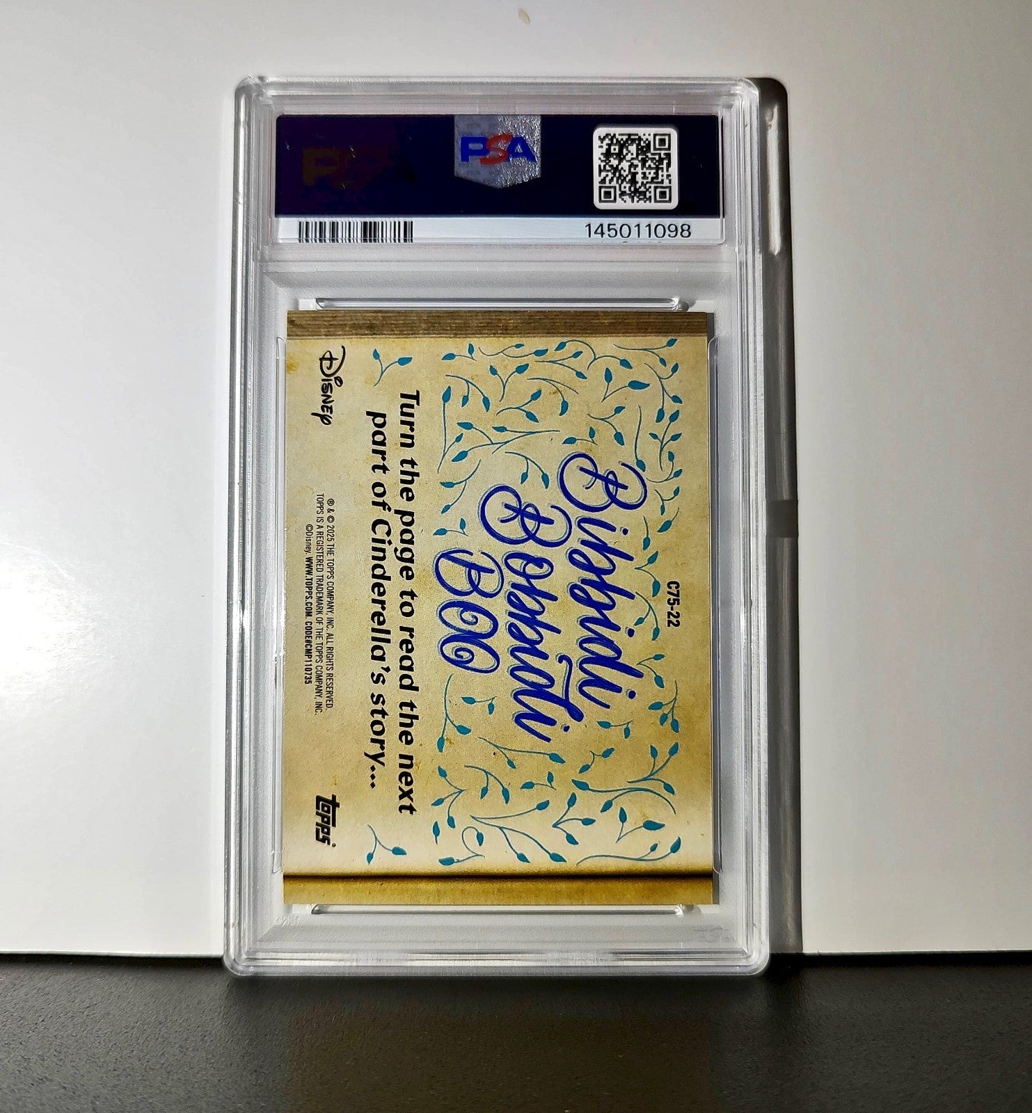 After the slipper shatters! 2025 Topps Disney #C75-22 Card PSA 9
