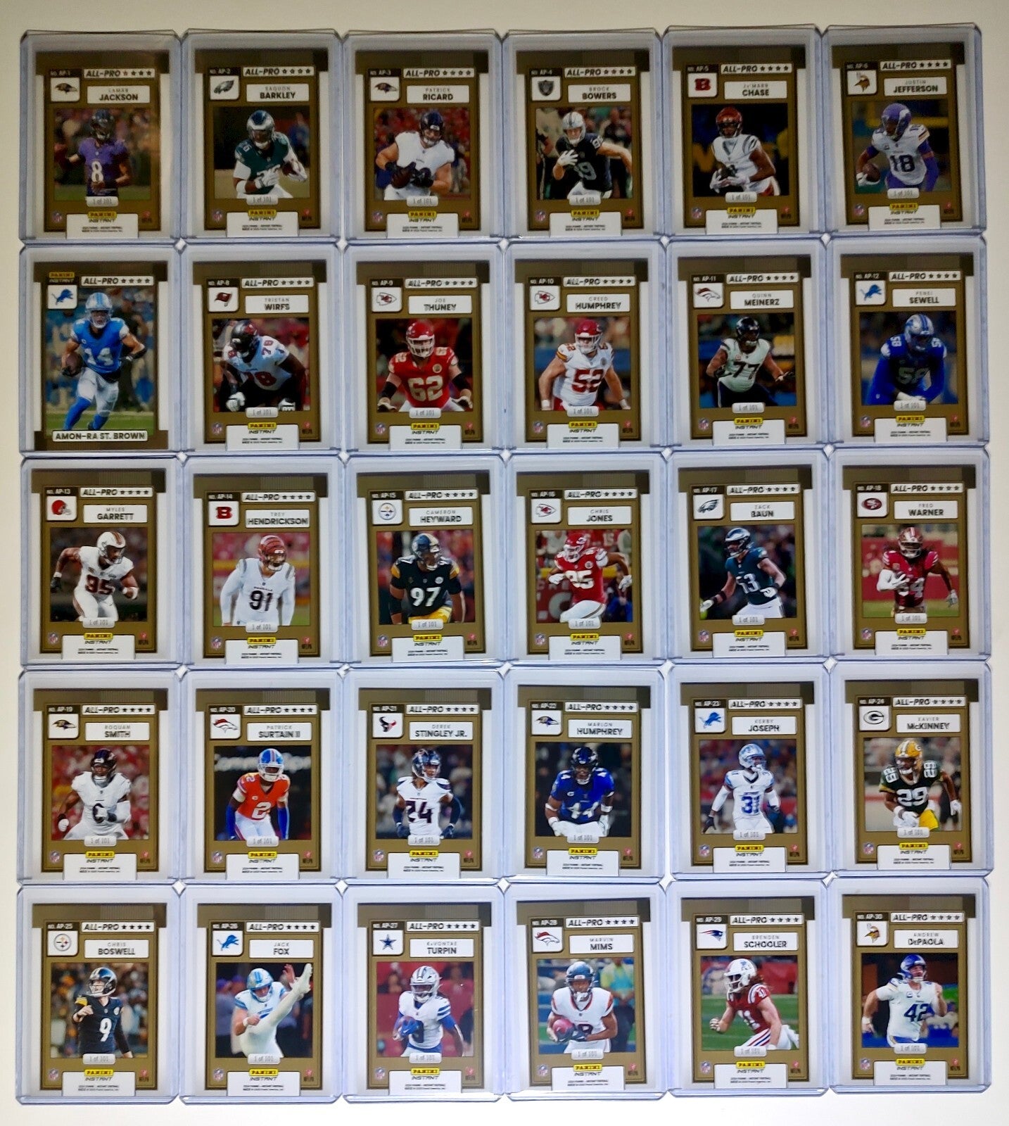2024 Panini Instant NFL All-Rookie Team Complete 24 Card Football Set 1 of 314