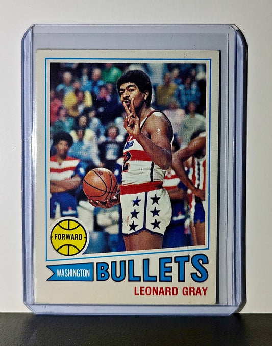 Leonard Gray 1977 Topps NBA #7 Card Washington Wizards