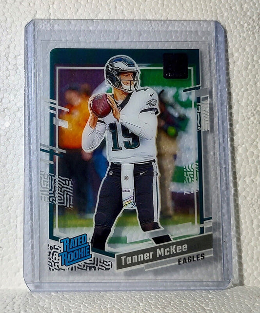 Tanner McKee 2023 Panini Clearly Donruss NFL #86 Rated Rookie Card Eagles