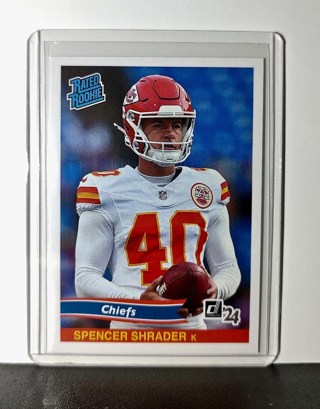Spencer Shrader Rookie 2024 Panini Rated Rookie Retro NFL #42 KC Chiefs 1 of 890