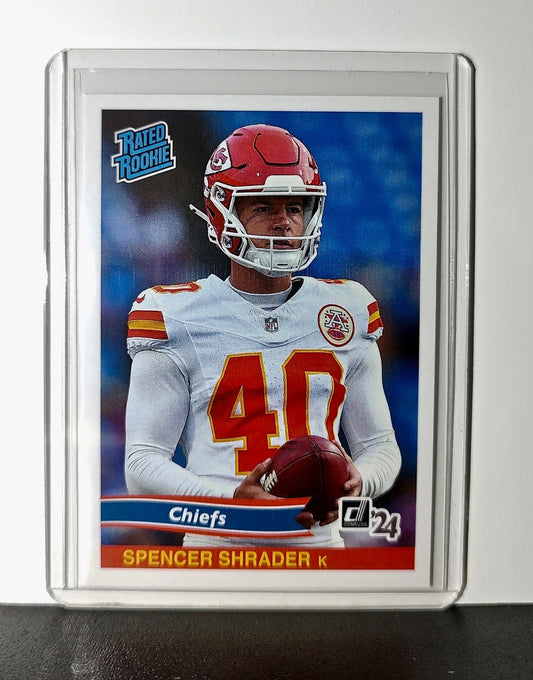 Spencer Shrader Rookie 2024 Panini Rated Rookie Retro NFL #42 KC Chiefs 1 of 890