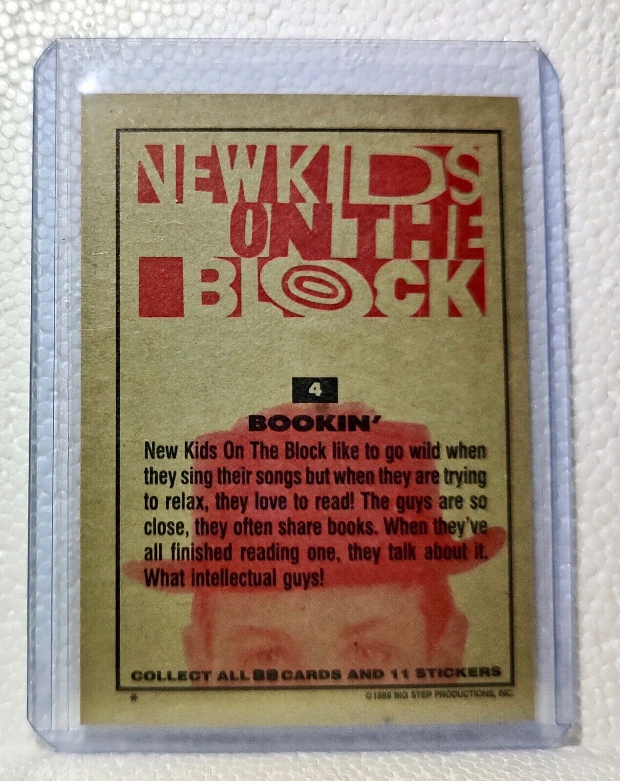 Bookin' 1989 New Kids on the Block #4 Trading Card