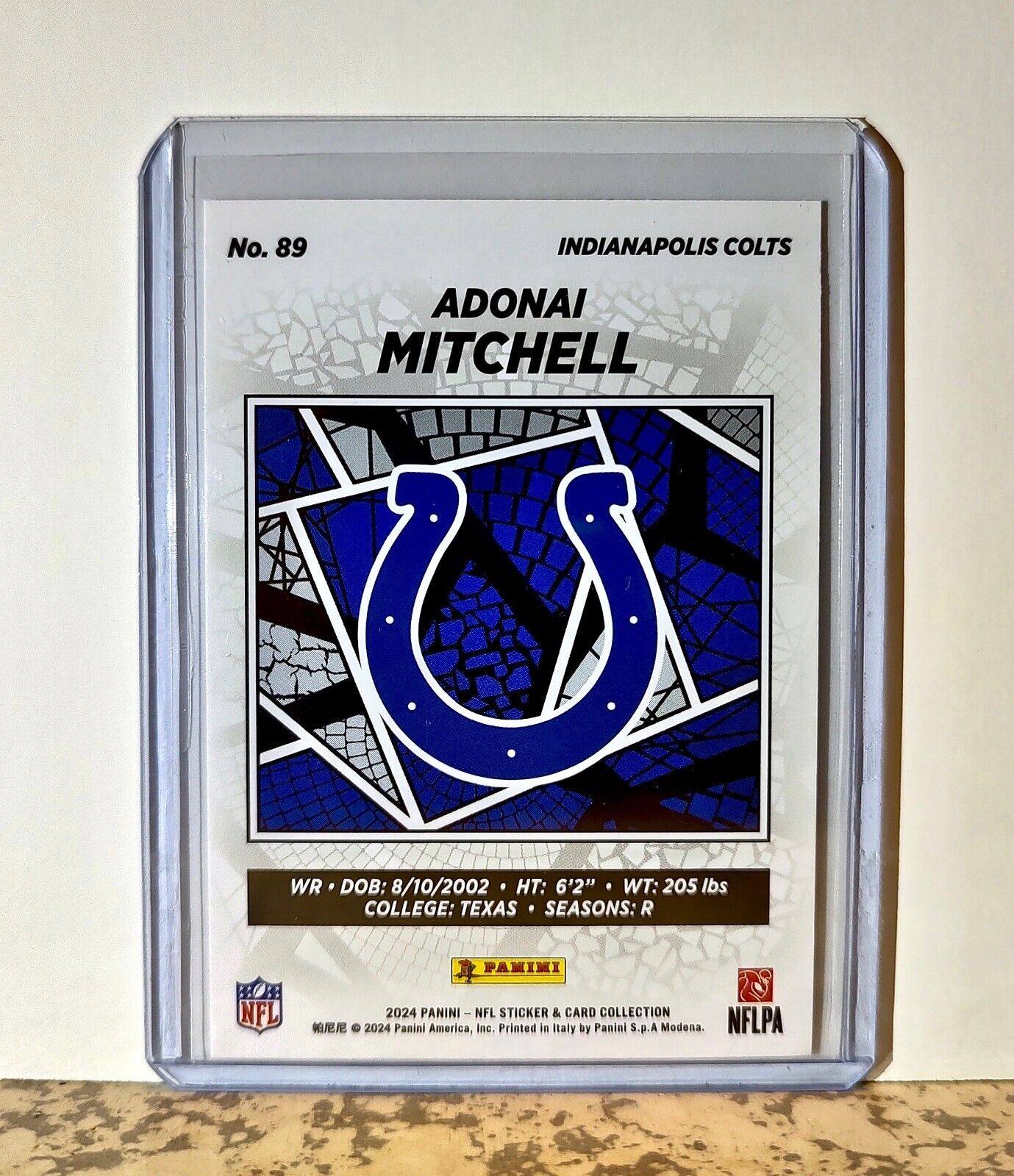 Adonai Mitchell 2024 Panini NFL #89 Rookie Sticker Card Indianapolis Colts