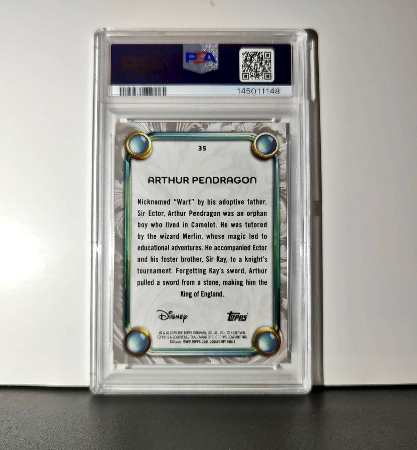 Arthur Pendragon 2025 Topps Disney #35 Winter The Sword in the Stone PSA 9