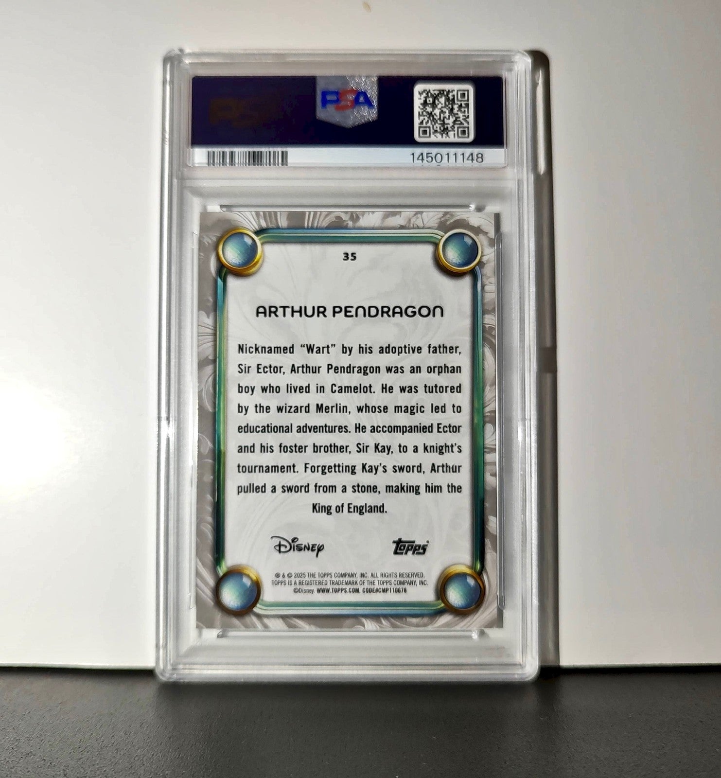Arthur Pendragon 2025 Topps Disney #35 Winter The Sword in the Stone PSA 9