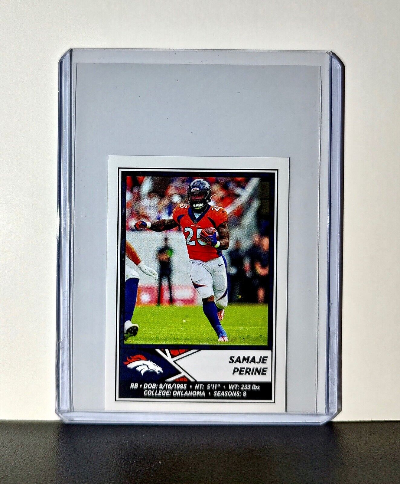 Samaje Perine 2024 Panini NFL Sticker #236 Denver Broncos