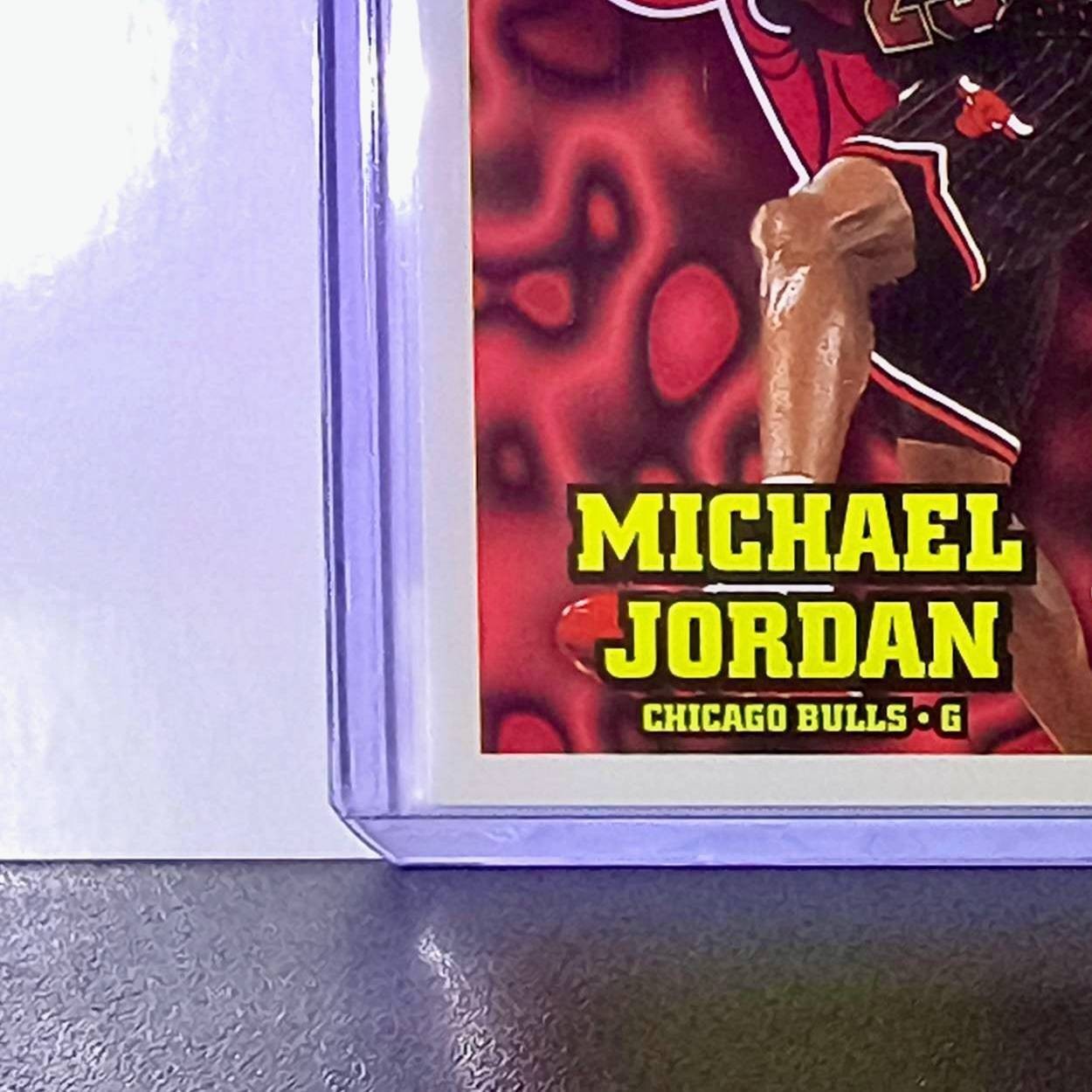Michael Jordan 1997-98 NBA Hoops League Leader #1 Basketball Card Chicago Bulls