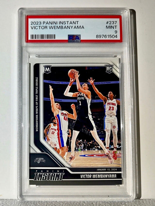 Victor Wembanyama 2023-24 Panini #237 NBA Milestone Rookie Card 1 of 2798 PSA 9