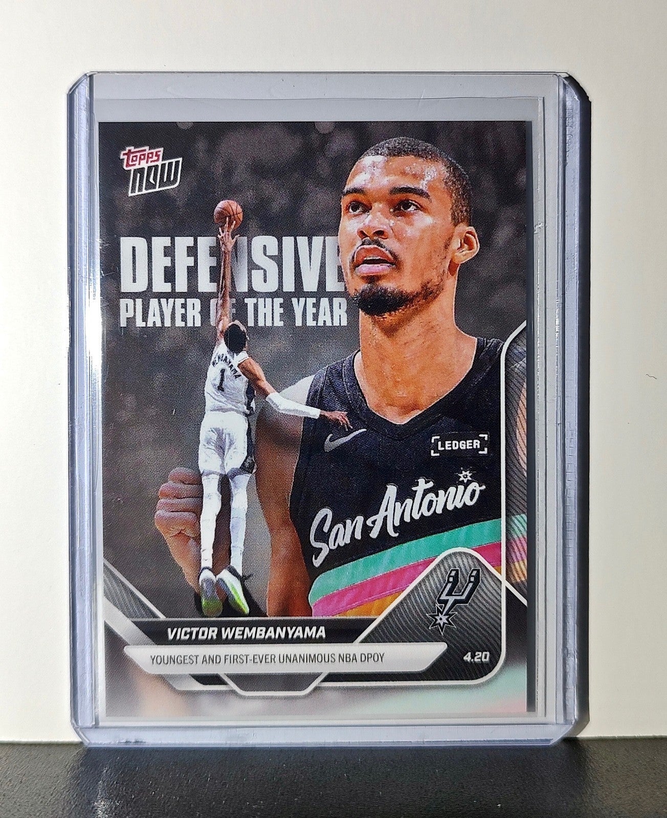 Victor Wembanyama 2025-26 Topps Now #DPOY Defensive Player of the Year Spurs