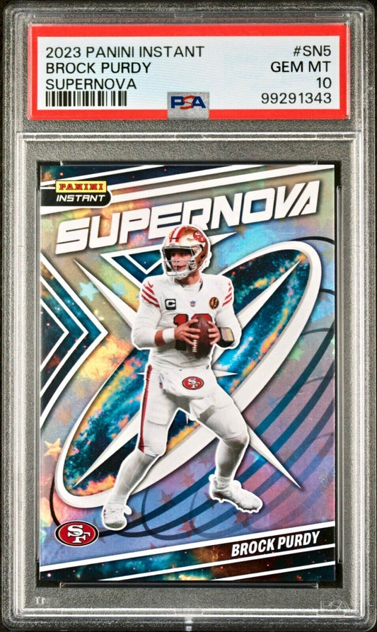 Brock Purdy 2023 Panini Supernova NFL #SN-5 Football Card PSA 10 Gem