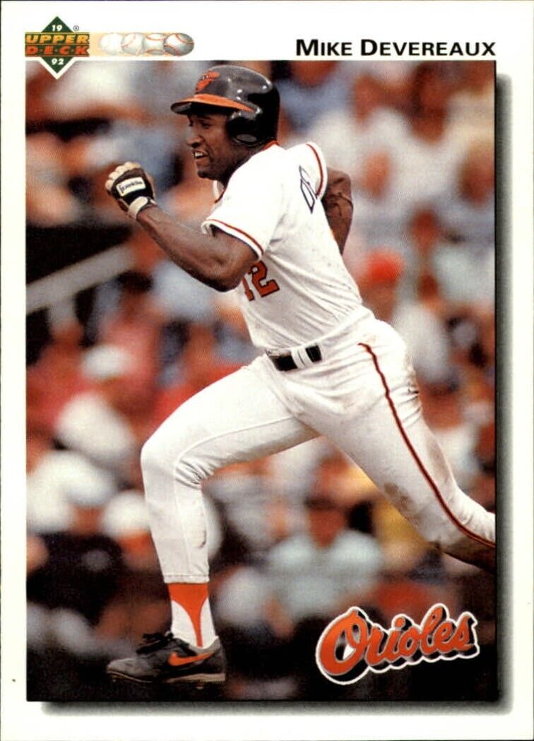 Mike Devereaux 1992 Upper Deck MLB #209 Baseball Card Baltimore Orioles