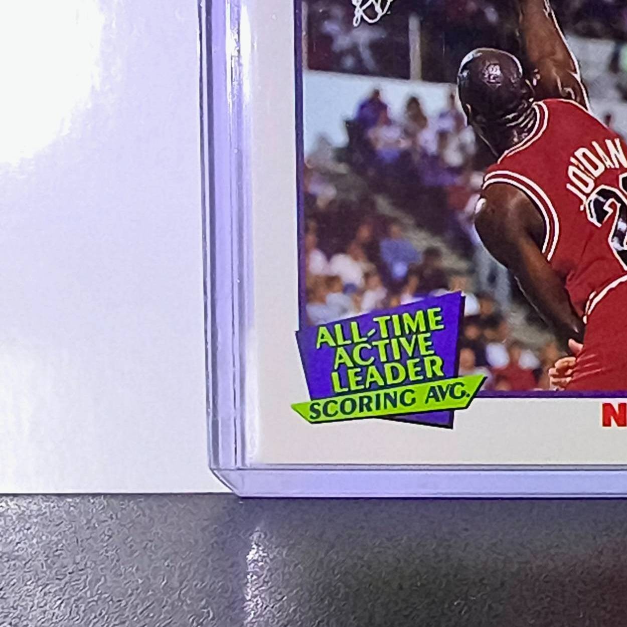 Michael Jordan 1991-92 NBA Hoops #536 All-Time Active Leader Card Chicago Bulls