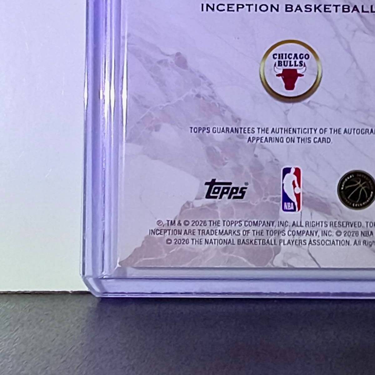 Lachlan Olbrich Rookie 2025 NBA Topps Inception #RA-LO Autograph Card Bulls