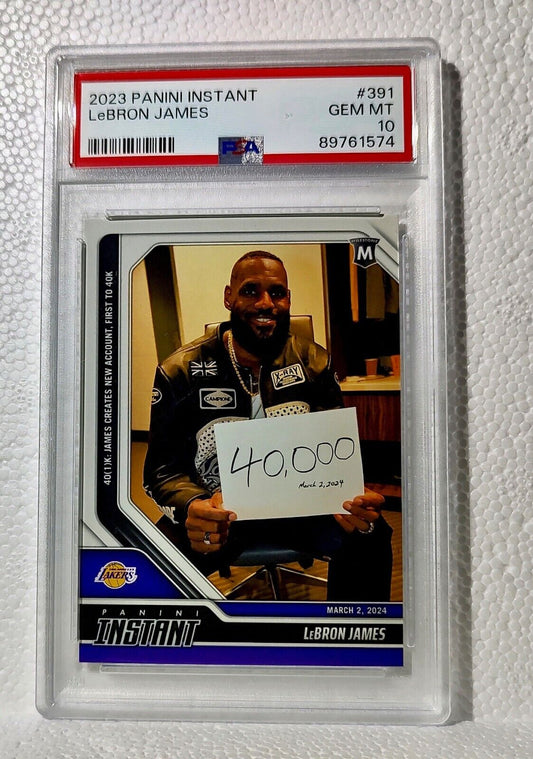 LeBron James 2023-24 Panini #391 All-Time Scoring Leader 40,000 Card PSA 10 GEM