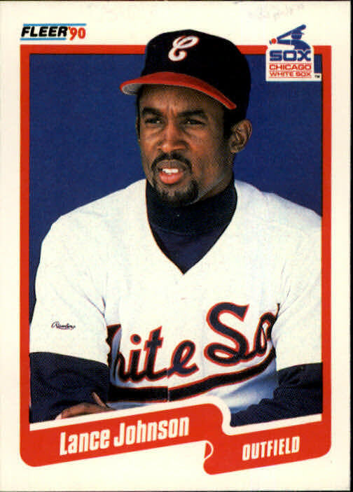 1990 Lance Johnson Fleer Baseball Card #536