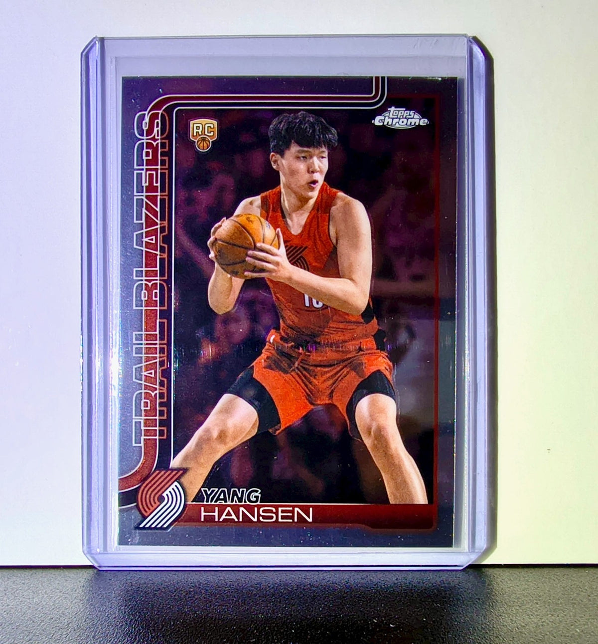 Yang Hansen Rookie 2025-26 NBA Topps Chrome Update #166 Card Trail Blazers