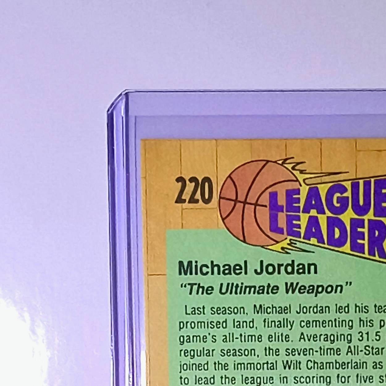 Michael Jordan 1991-92 Fleer League Leaders #220 Basketball Card Chicago Bulls