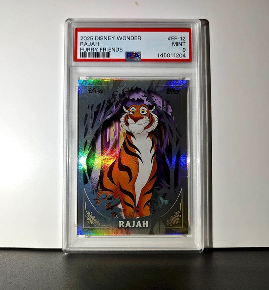 Rajah 2025 Topps Disney #FF-12 Furry Friends Card Aladdin PSA 9 MT