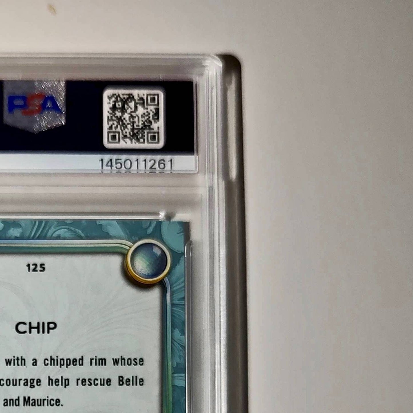 Chip 2025 Topps Disney Wonder #125 Diamond Card Beauty and the Beast PSA 9