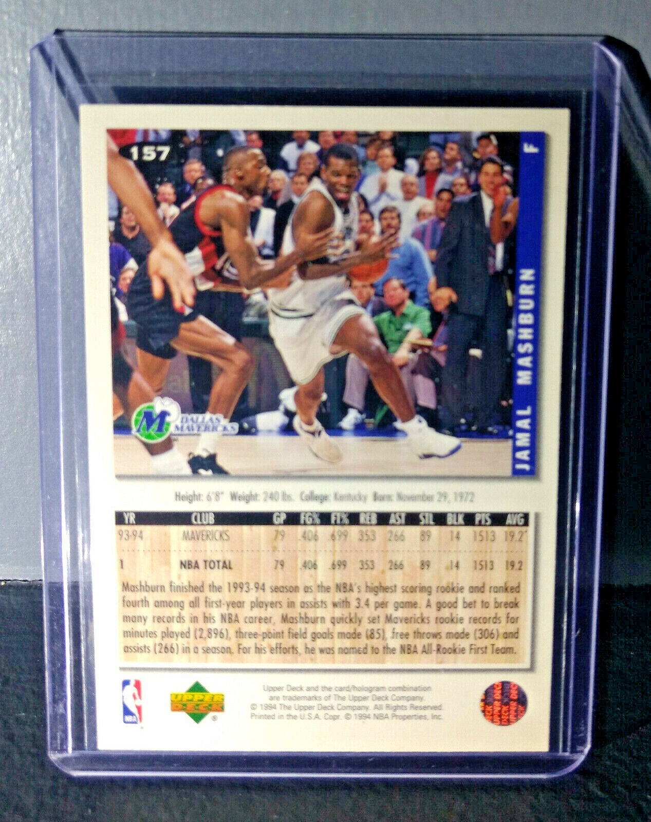 1994-95 Jamal Mashburn Upper Deck Collector's Choice #157 Basketball Card