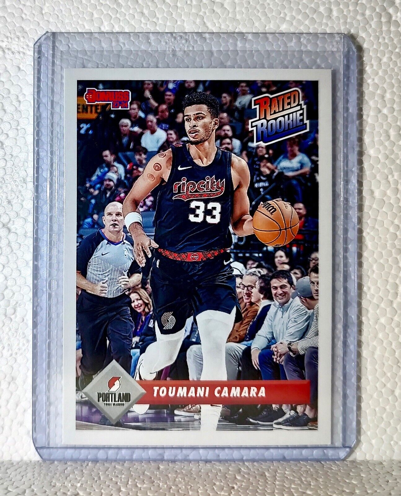 Toumani Camara 2023-24 Panini NBA #10 Rated Rookie Retro Card TrailBlazers 1/715