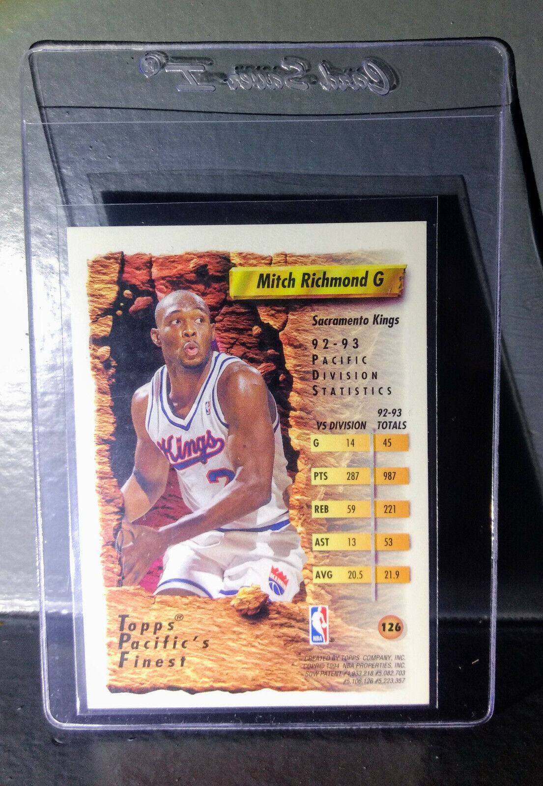 1993-94 Topps Finest Mitch Richmond #126 Pacific's Finest Basketball Card