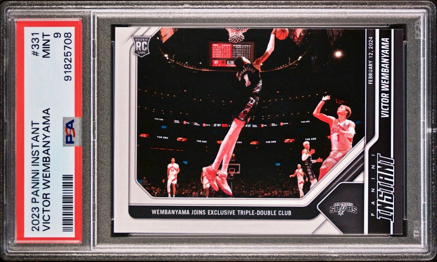 Victor Wembanyama 2023-24 Panini #331 NBA Rookie Card 1 of 5172 PSA 9 MINT