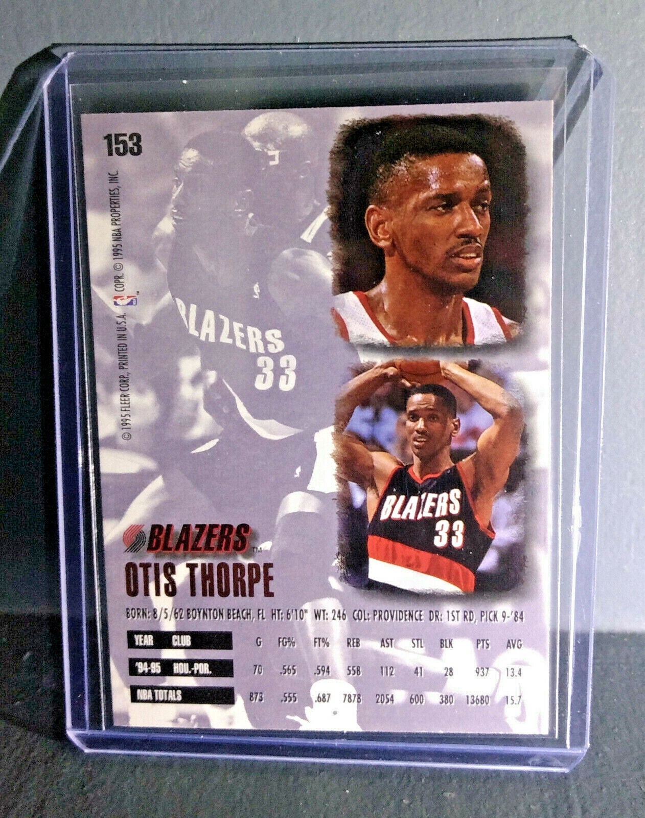 1995-96 Otis Thorpe Fleer Ultra #153 Basketball Card