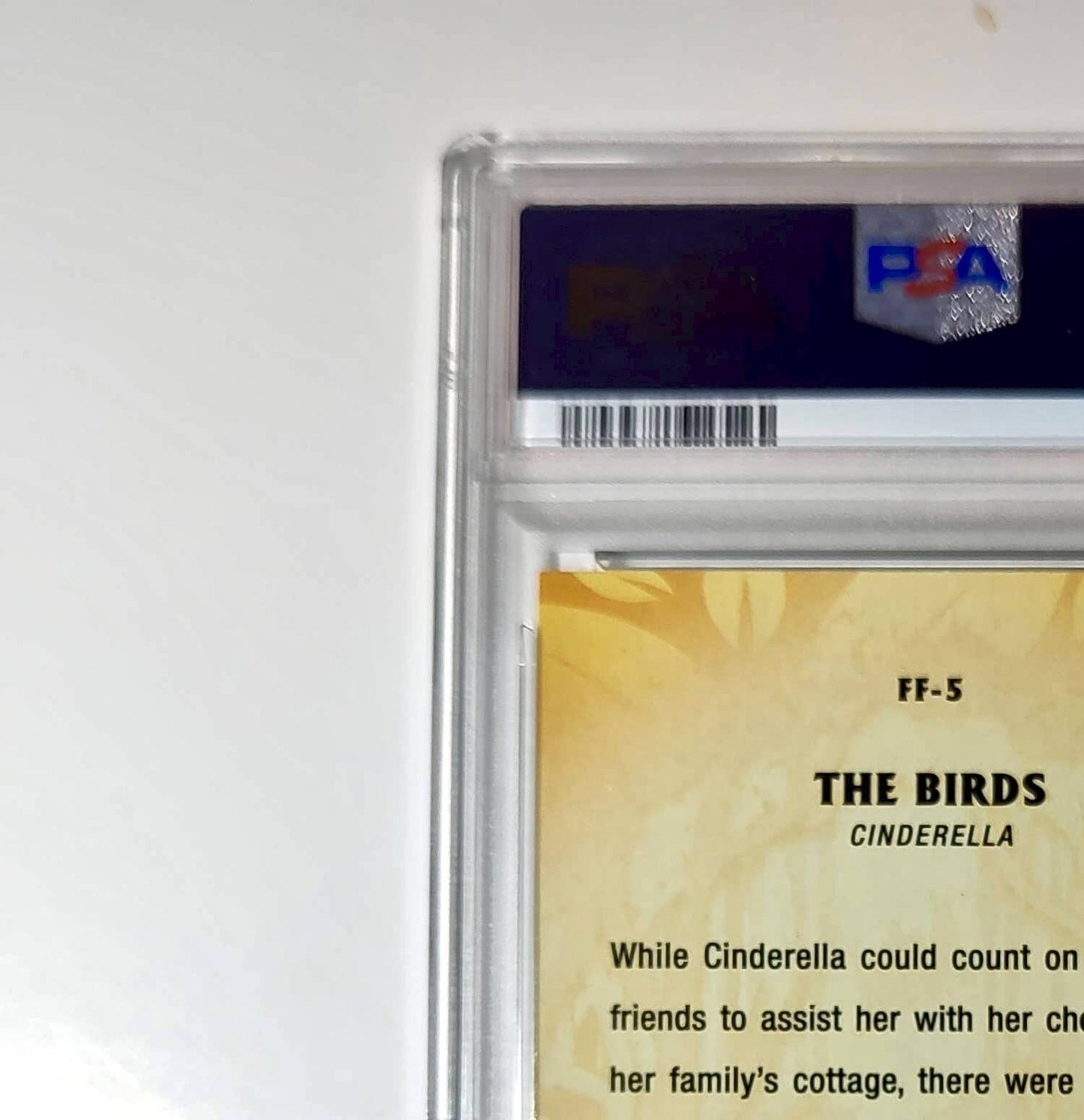 The Birds 2025 Topps Disney #FF-5 Furry Friends Card Cinderella PSA 8
