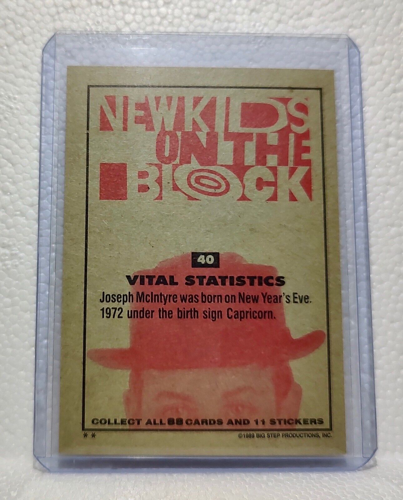 Vital Statistics 1989 New Kids on the Block #40 Trading Card