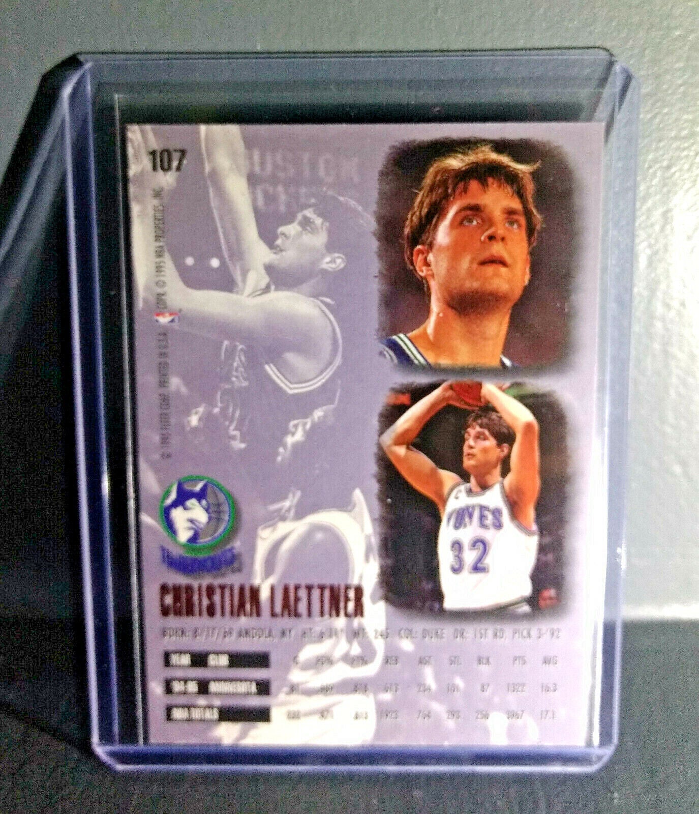 1995-96 Christian Laettner Fleer Ultra #107 Basketball Card