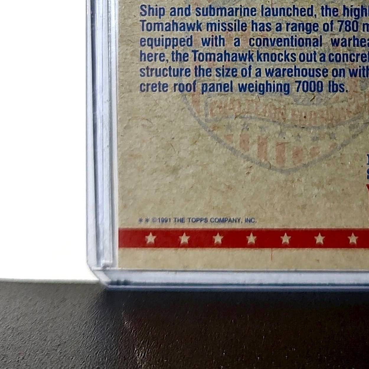 The Power of the Tomahawk 1991 Topps Desert Storm #46 Card