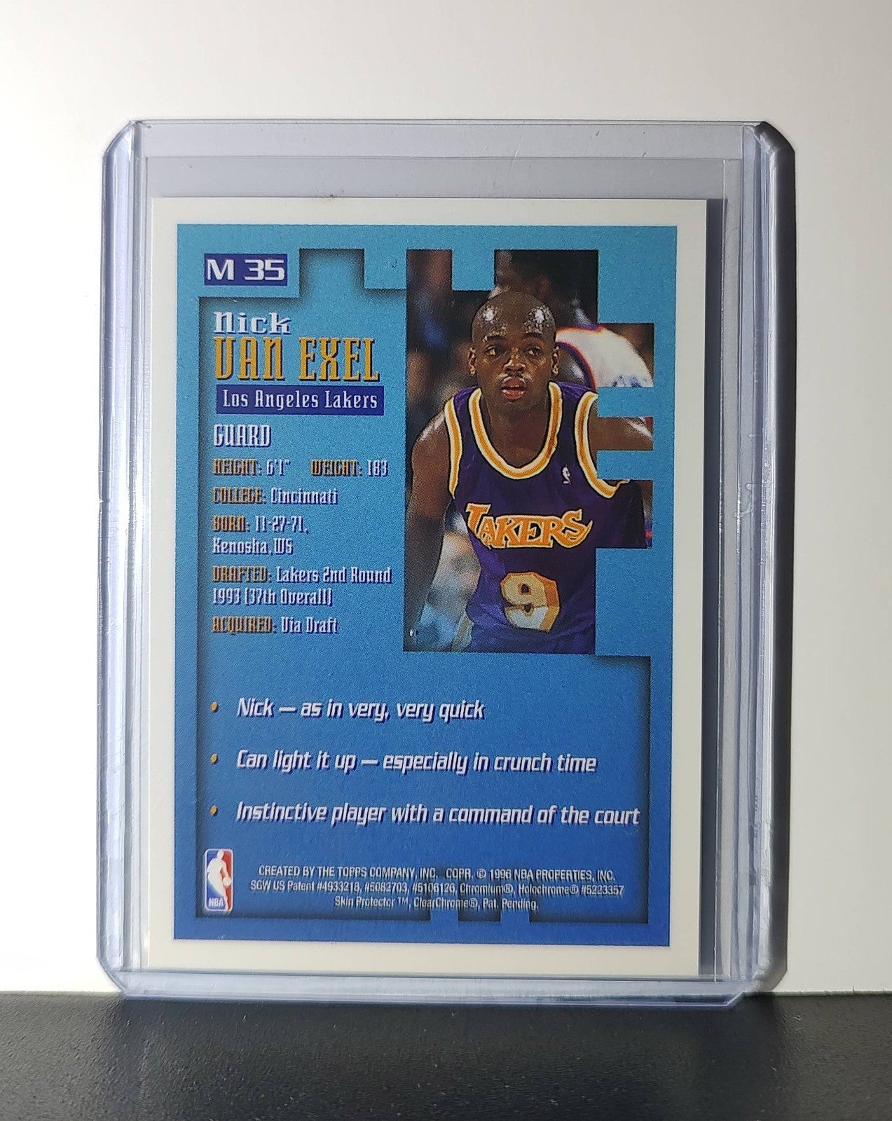 Nick Van Exel 1995-96 Topps Finest NBA #M35 Mysterly Lakers