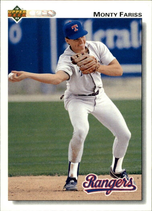 Monty Fariss 1992 Upper Deck MLB #462 Baseball Card Texas Rangers