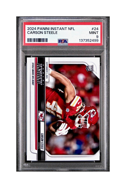 Carson Steele Rookie 2024 Panini Instant NFL #24 PSA 9 Mint
