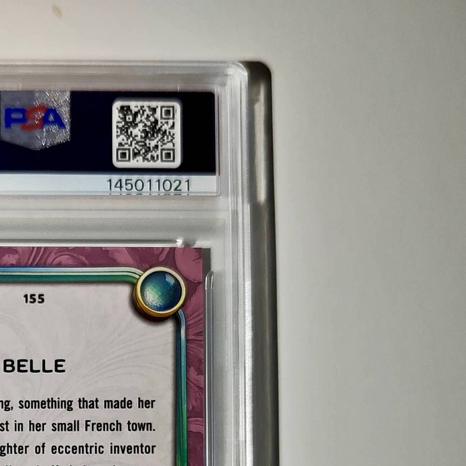 Belle 2025 Topps Disney Cartoon Princess #155 Card Beauty and the Beast PSA 9