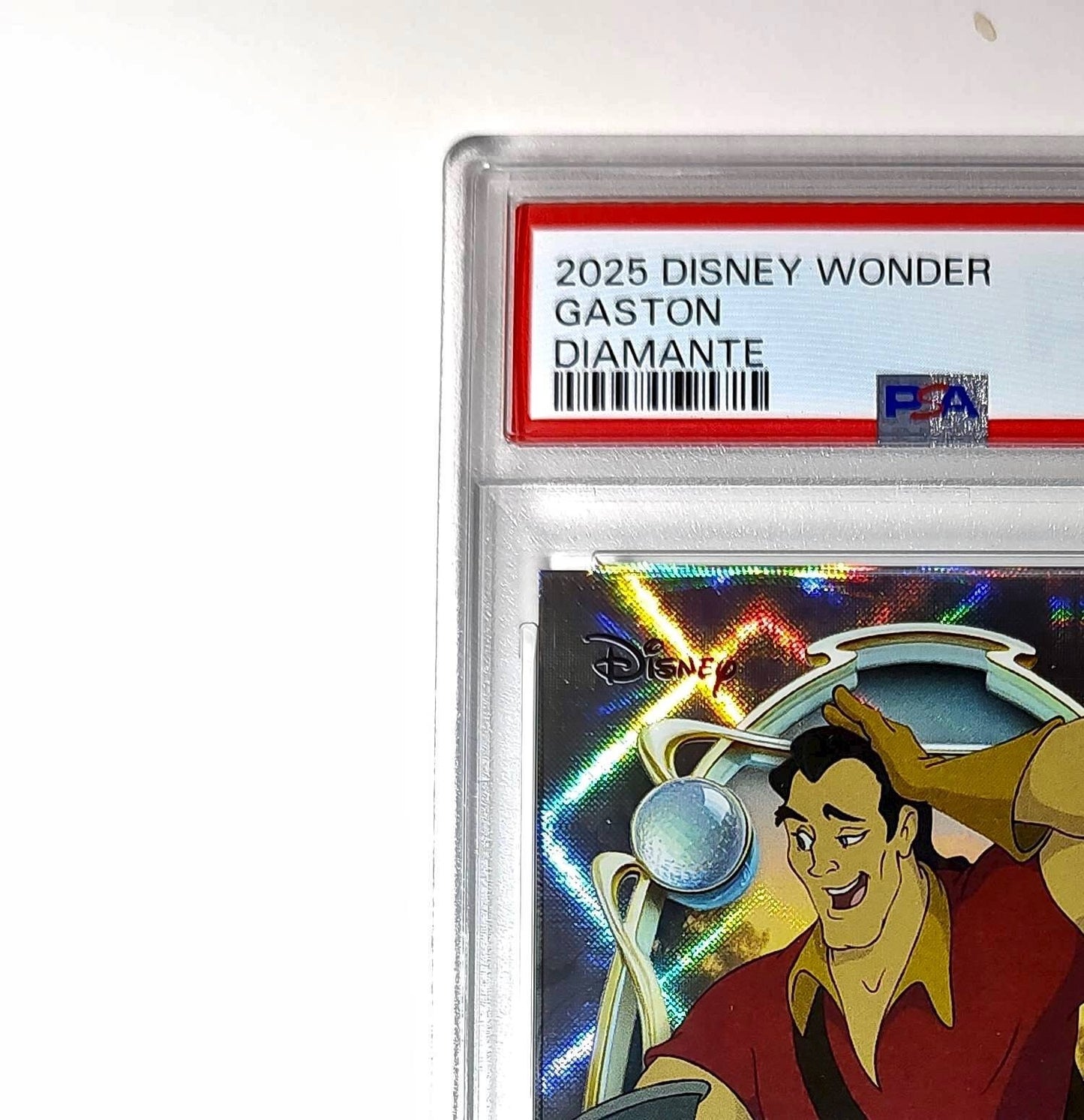Gaston 2025 Topps Disney #45 Winter Variant Card Beauty and the Beast PSA 8