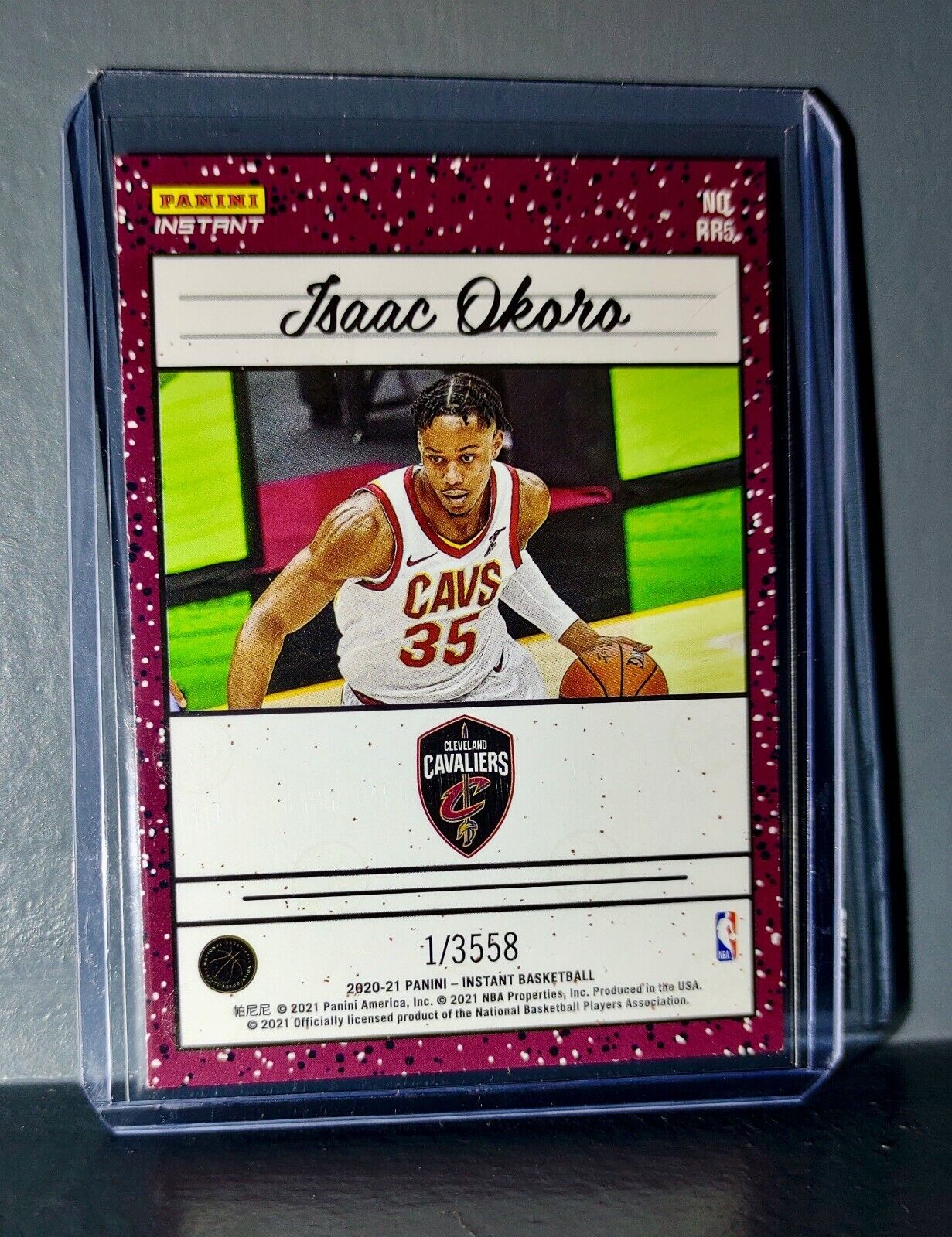 Isaac Okoro 2020-2021 Panini NBA Instant #5 Rated Rookie Retro Card 1/3558